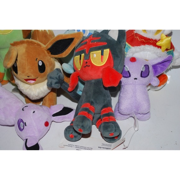 Pokémon Plush Lot – Eevee Evolutions (7 Plush) – Used – Wear on Blue Plush - Picture 4 of 5